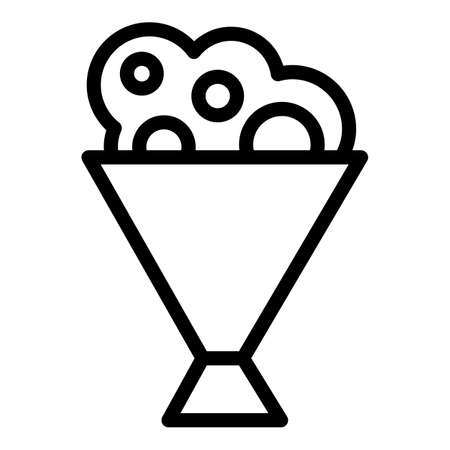 Flower bouquet nature icon. Outline Flower bouquet nature vector icon for web design isolated on white backgroundのイラスト素材