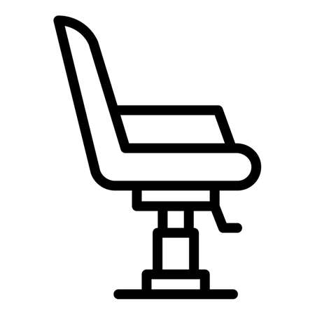 Coiffure chair icon. Outline Coiffure chair vector icon for web design isolated on white backgroundのイラスト素材