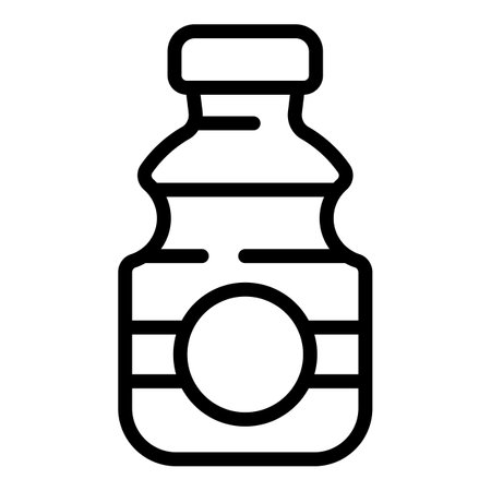 Campsite water flask icon. Outline Campsite water flask vector icon for web design isolated on white backgroundのイラスト素材