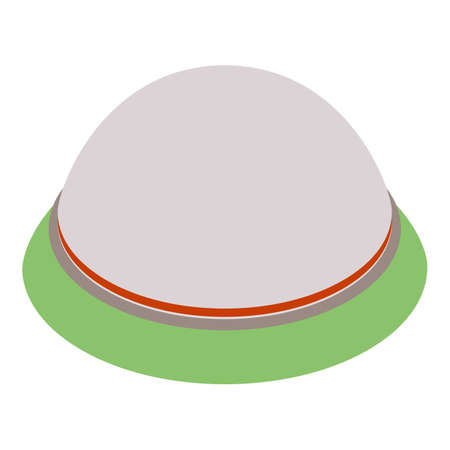 Dome mosque icon isometric vector. Traditional arabic dome of mosque. Turkish architecture, religion symbolのイラスト素材