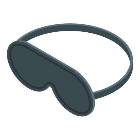 Sleeping mask icon isometric vector. Sleep night eye. Blind sleeping maskのイラスト素材