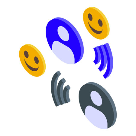 Avatar messaging icon isometric vector. People phone. Smartphone personのイラスト素材