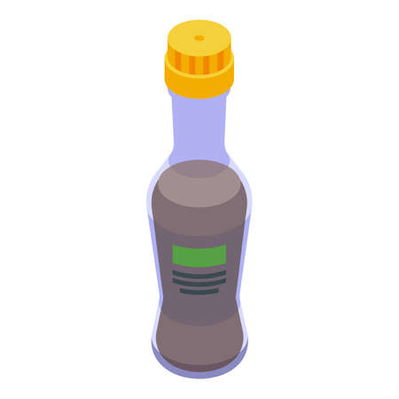 Asian soy bottle icon isometric vector. Japanese sauce. Chinese sushiのイラスト素材
