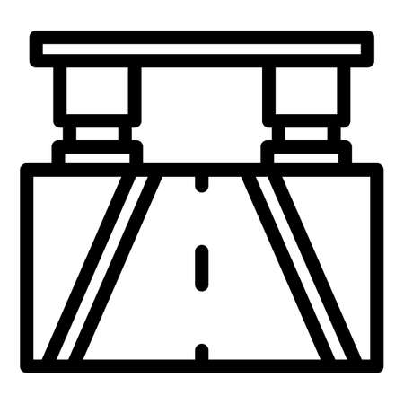 Highway bridge icon outline vector. Road perspective. Way buildingのイラスト素材