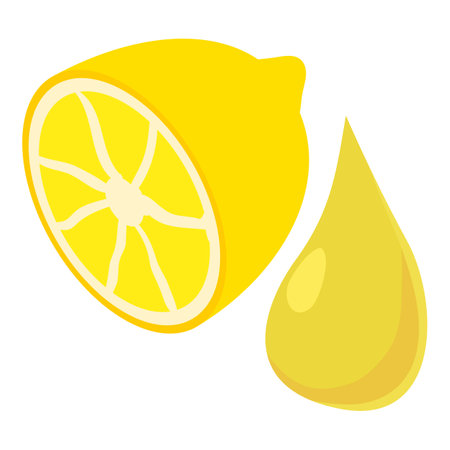 Food ingredient icon isometric vector. Fresh ripe lemon and natural organic oil. Cooking ingredient, condiment, dressing to dishのイラスト素材