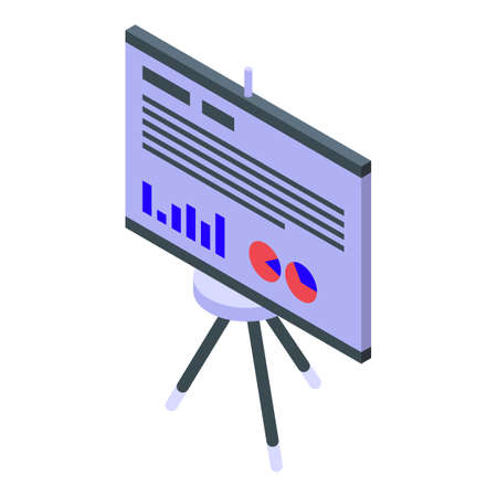 Finance banner icon isometric vector. Financial money. Business bankのイラスト素材