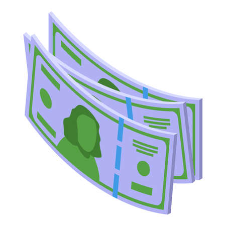 Bank cash icon isometric vector. Money payment. Wallet coinのイラスト素材