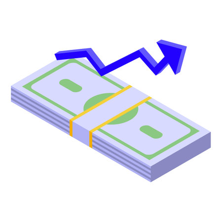 Cash money support icon isometric vector. Investor help. Financial businessのイラスト素材