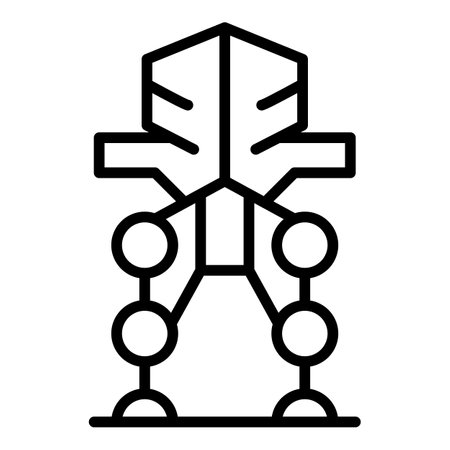Artificial exoskeleton icon outline vector. Robot suit. Body techのイラスト素材