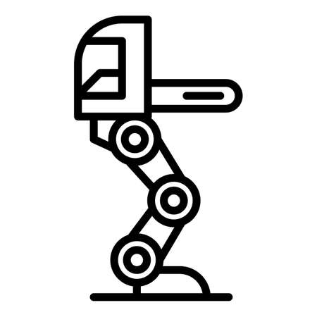 Medical exoskeleton icon outline vector. Robot suit. Human artificialのイラスト素材