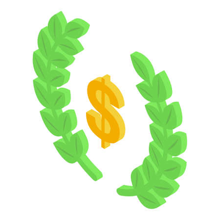 Money choice icon isometric vector. Self realization. Future handのイラスト素材