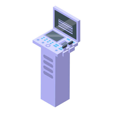 Sonography examination icon isometric vector. Ultrasound pregnant. Baby examinationのイラスト素材