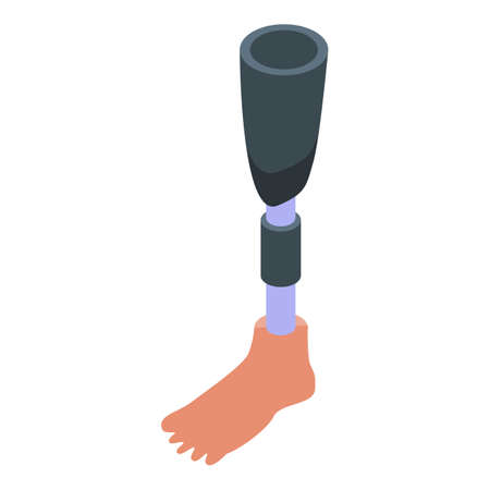 Leg bio-printing icon isometric vector. Medical printer. Bio humanのイラスト素材