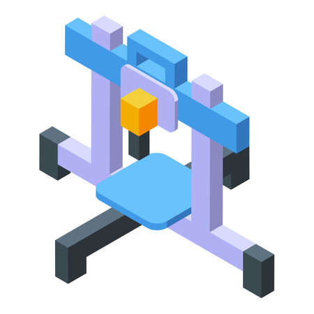 Medicine printer icon isometric vector. Medical engineering. Bio scienceのイラスト素材