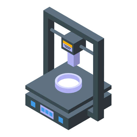 Chemistry medical printer icon isometric vector. Science bioprinting. Bio human