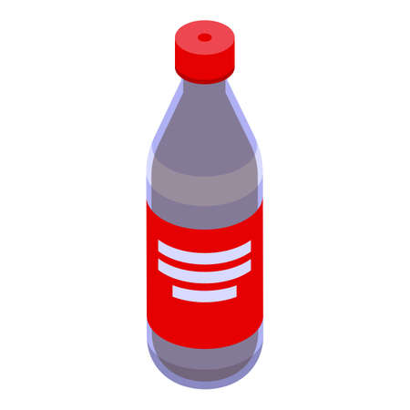 Cola bottle icon isometric vector. Soda fizzy. Drink glassのイラスト素材