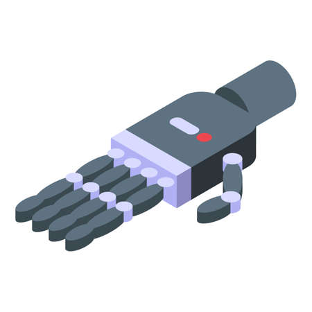 Hand exoskeleton icon isometric vector. Robot suit. Man rehabilitationのイラスト素材