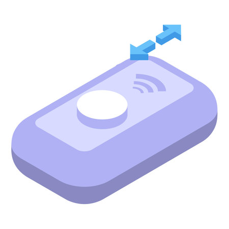 Wifi tracker icon isometric vector. Wearable device. Smart digitalのイラスト素材