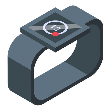 Fitness tracker icon isometric vector. Smart device. Health dataのイラスト素材