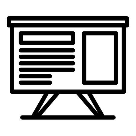 Office banner icon outline vector. Work business. Home companyのイラスト素材