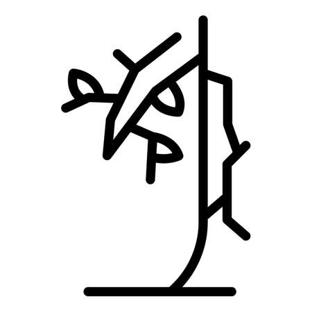 Garden trimming icon outline vector. Plant lawn. Tree hedgeのイラスト素材