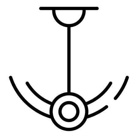 Pendulum tool icon outline vector. Metronome clock. Swinging ballのイラスト素材
