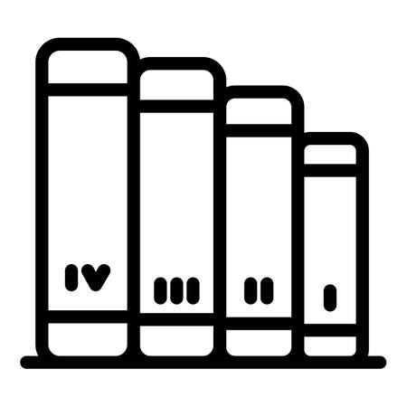 Library store icon outline vector. Digital bookshelf. Digital shopのイラスト素材
