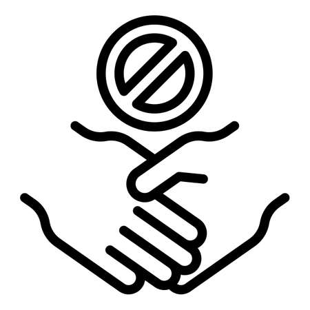 No handshake icon outline vector.のイラスト素材