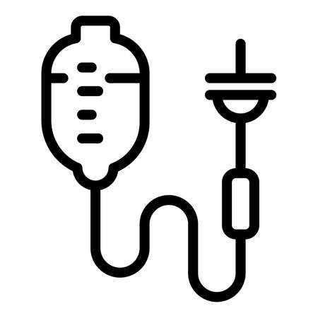 Dropper counter icon outline vector. Medical treatment. Health careのイラスト素材
