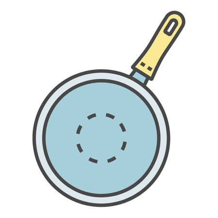 Kitchen griddle icon. Outline kitchen griddle vector icon color flat isolated on whiteのイラスト素材
