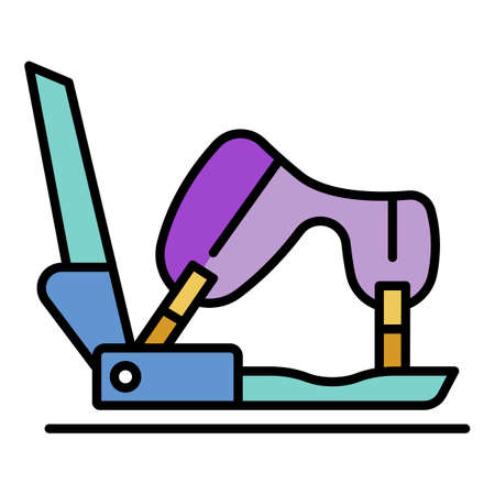 Shoe protect icon. Outline shoe protect vector icon color flat isolated on whiteのイラスト素材