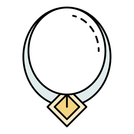 Gemstone necklace icon. Outline gemstone necklace vector icon color flat isolated on whiteのイラスト素材