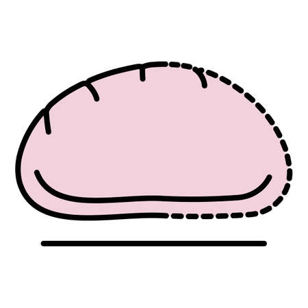 Human spleen icon. Outline human spleen vector icon color flat isolated on whiteのイラスト素材