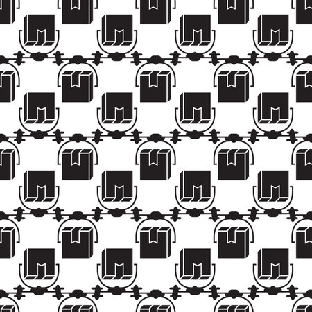 Drone box delivery pattern seamless background texture repeat wallpaper geometric vectorのイラスト素材