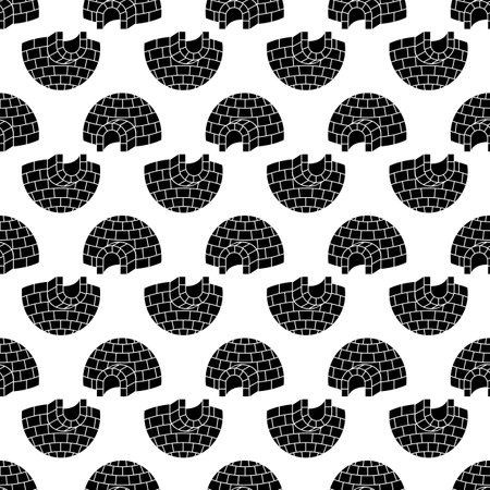 Igloo pattern seamless background texture repeat wallpaper geometric vectorのイラスト素材