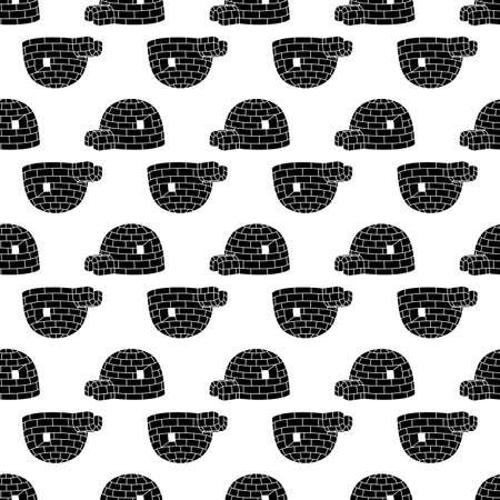 Eskimo igloo pattern seamless background texture repeat wallpaper geometric vectorのイラスト素材