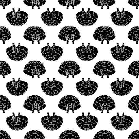 Alaska igloo pattern seamless background texture repeat wallpaper geometric vectorのイラスト素材