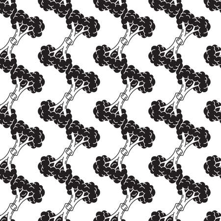 Broccoli food pattern seamless background texture repeat wallpaper geometric vectorのイラスト素材