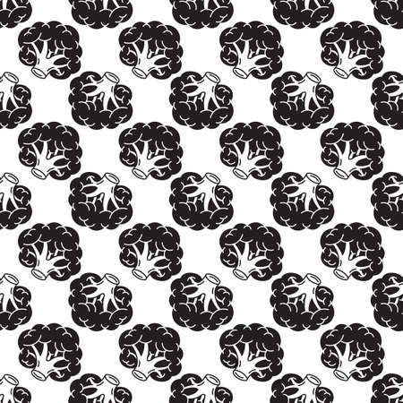 Eco broccoli pattern seamless background texture repeat wallpaper geometric vectorのイラスト素材