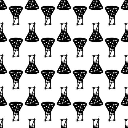 Boiling flask pattern seamless background texture repeat wallpaper geometric vectorのイラスト素材