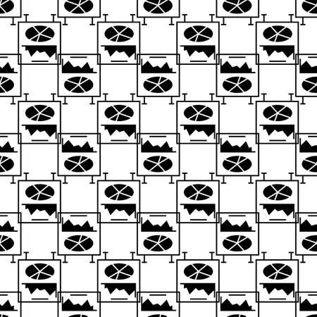 Graph board pattern seamless background texture repeat wallpaper geometric vectorのイラスト素材
