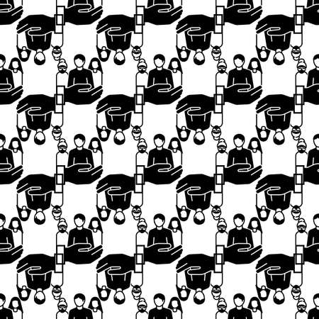 Customer care pattern seamless background texture repeat wallpaper geometric vectorのイラスト素材