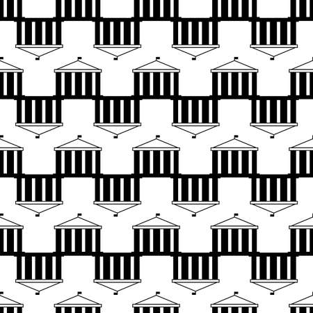 Parliament building pattern seamless background texture repeat wallpaper geometric vectorのイラスト素材