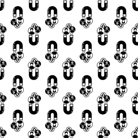 Magnet client retention pattern seamless background texture repeat wallpaper geometric vectorのイラスト素材