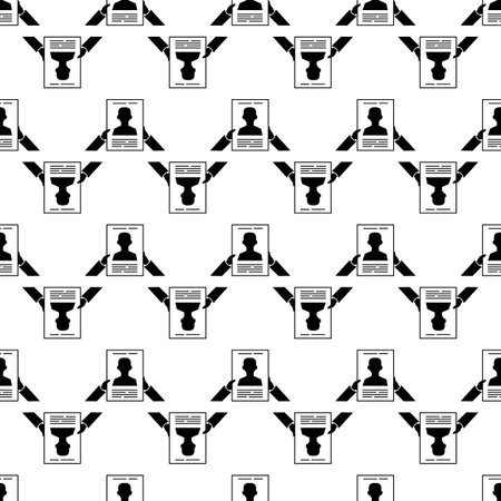 Election politician poster pattern seamless background texture repeat wallpaper geometric vectorのイラスト素材