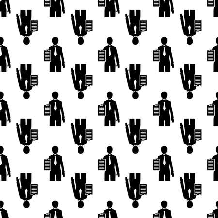 Political man show paper pattern seamless background texture repeat wallpaper geometric vectorのイラスト素材