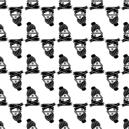 Clothes house pattern seamless background texture repeat wallpaper geometric vectorのイラスト素材