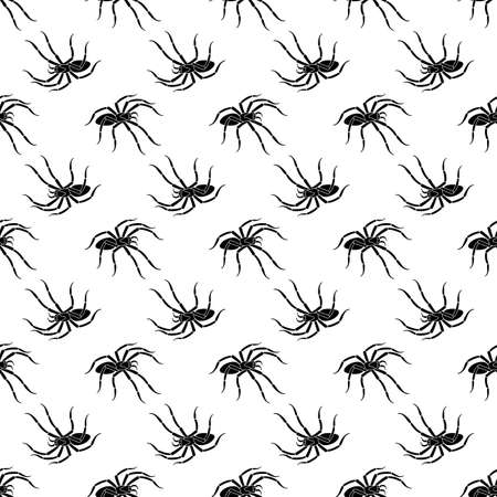 Scary spider pattern seamless background texture repeat wallpaper geometric vectorのイラスト素材