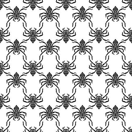 Dragonfly spider pattern seamless background texture repeat wallpaper geometric vectorのイラスト素材
