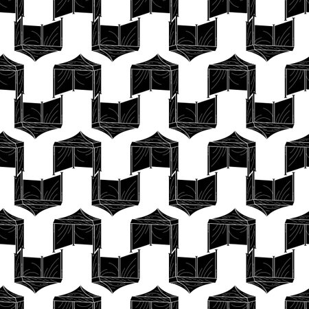 Commercial tent pattern seamless background texture repeat wallpaper geometric vectorのイラスト素材